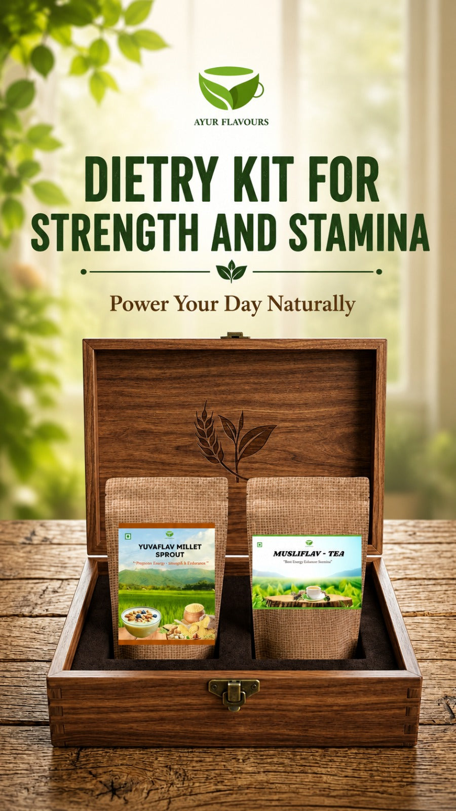 Dietry kit for strength and stamina from My Store, featuring supplements and fitness accessories on a clean background.